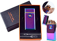 USB - Газовая Зажигалка (Турбо пламя + спираль накаливания) HL-227 Colored ice