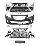 Передний бампер в сборе (рестайлинг, Lexus-стиль V2) для Toyota Camry 2007-2011 гг