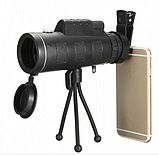 Монокуляр монокль Globus Panda, KL-1040, 40x60, 1500m/950m чорний з триногою, фото 7