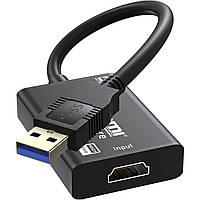 Зовнішня карта відеозахоплення HDMI - USB 3.0 Addap VCC-05, для стрімів, запису екрану, для ноутбука, ПК