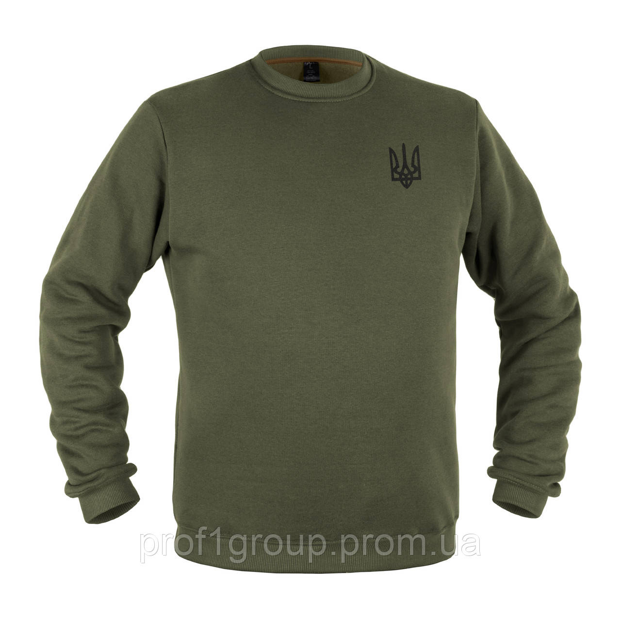 Світшот зимовий Тризуб Logo Olive Drab M