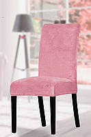 Чехол на стул универсальный Велюровый Турция 13949 ярко-розовый