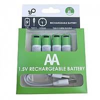 Акумуляторна батарея Smartoools AA 1.5V,  Li-Ion, зарядка по Type-C, упаковка 4 шт