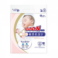 Подгузники GOO.N Plus для новорожденных до 5 кг (размер NB, на липучках, унисекс, 76 шт) E-vce - Знак