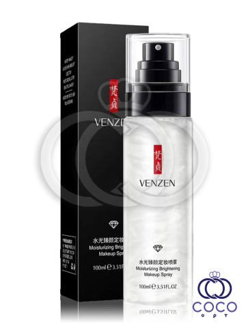Спрей для закріплення макіяжу, Venzen Moisturizing Brightening Makeup Spray з гіалуроновою кислотою й перлами