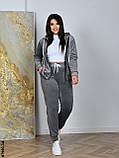 7990-34 Спортивний костюм жіночий на блискавці велюр супербатал (4 од: 54,56.58.60), фото 5