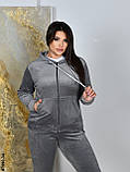 7990-34 Спортивний костюм жіночий на блискавці велюр супербатал (4 од: 54,56.58.60), фото 4