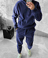 Мужской зимний спортивный костюм из двустороннего флиса с капюшоном размеры 44-54
