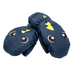 Водовідштовхувальні дитячі лижні рукавиці, розмір 12, синій, плащівка, фліс, синтепон (517199)