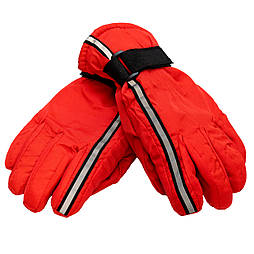 Водовідштовхувальні дитячі (підліткові) лижні рукавички, розмір 15, червоний, плащівка, фліс (517229)