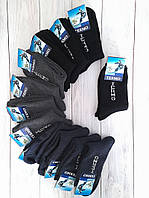 Чоловічі теплі шкарпетки ТЕРМО махрові класика асорті 36-38 по взуттю (23-25) | 12 пар