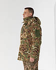 Бушлат зимовий Кордон-7 ЗСУ ріпстоп мультикам з підкладкою Omni-Heat, чоловіча зимова камуфляжна куртка, фото 2