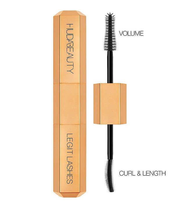 Туш для вій 2в1 об'єм + подовження з підкручуванням Huda Beauty Empowered Legit Lashes Mascara 2Х8.5 мл