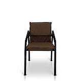 Стілець для дачі "Парма" Венге з металу та дерева, Mix-Line , колір чорний, фото 10