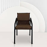 Стілець для дачі "Парма" Венге з металу та дерева, Mix-Line , колір чорний, фото 4