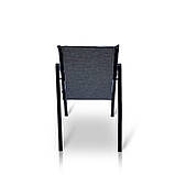Стілець для кафе "Парма" Сірий металевий, з деревом, чорний від Mix-Line, фото 3