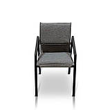 Стілець для кафе "Парма" Сірий металевий, з деревом, чорний від Mix-Line, фото 4