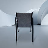 Стілець для кафе "Парма" Сірий металевий, з деревом, чорний від Mix-Line, фото 5