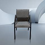 Стілець для кафе "Парма" Сірий металевий, з деревом, чорний від Mix-Line, фото 6