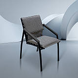 Стілець для кафе "Парма" Сірий металевий, з деревом, чорний від Mix-Line, фото 2