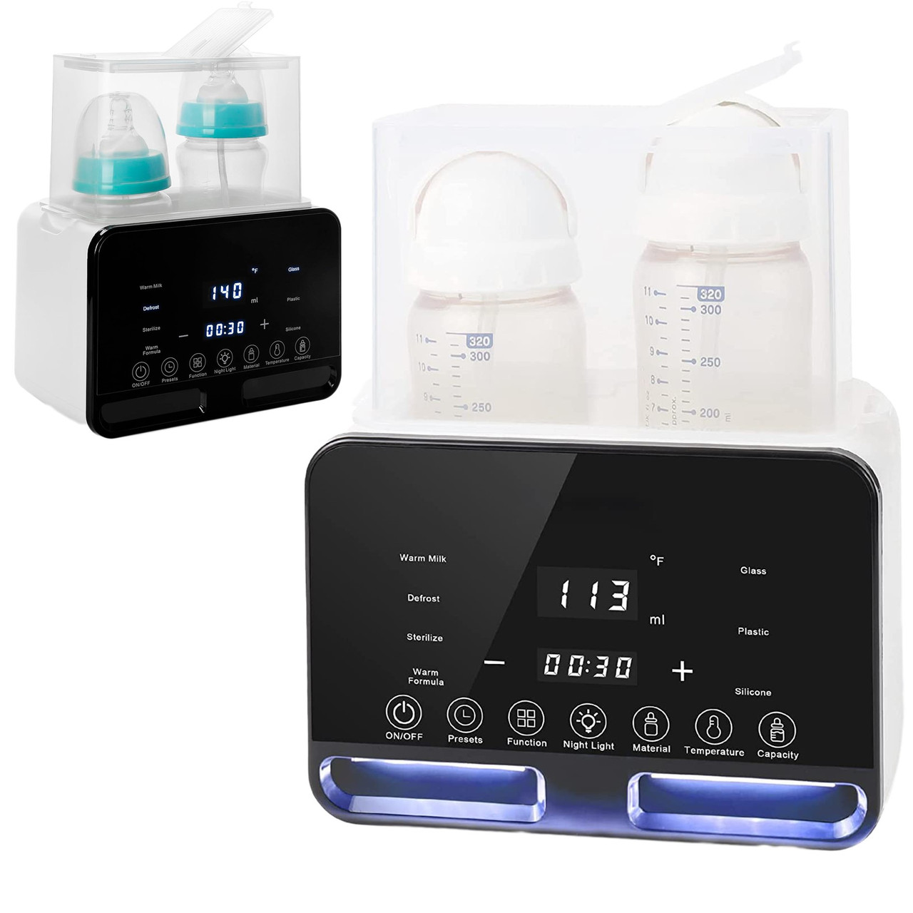 Підігрівник для пляшок стерилізатор Swan Baby SmartWarmer W3  термос та портативний нагрівач білий