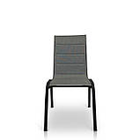 Стілець для дачі "Палермо" Сірий з металу та сітки ПВХ, Mix-Line , колір чорний, фото 4