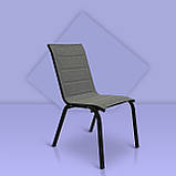 Стілець для дачі "Палермо" Сірий з металу та сітки ПВХ, Mix-Line , колір чорний, фото 7