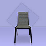 Стілець для дачі "Палермо" Сірий з металу та сітки ПВХ, Mix-Line , колір чорний, фото 5