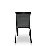 Стілець для дачі "Палермо" Сірий з металу та сітки ПВХ, Mix-Line , колір чорний, фото 6