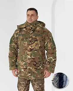 Бушлат зимовий Кордон-6 ЗСУ ріпстоп мультикам з підкладкою Omni-Heat, чоловіча зимова камуфляжна куртка