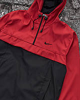 Анорак чоловічий Nike червоний Спортивна куртка осіння весняна Вітрівка Найк