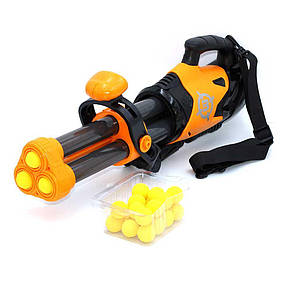 Дитячий іграшковий кулемет-бластер Power Popper Gun YG02P (стріляє м'якими кулями), фото 5