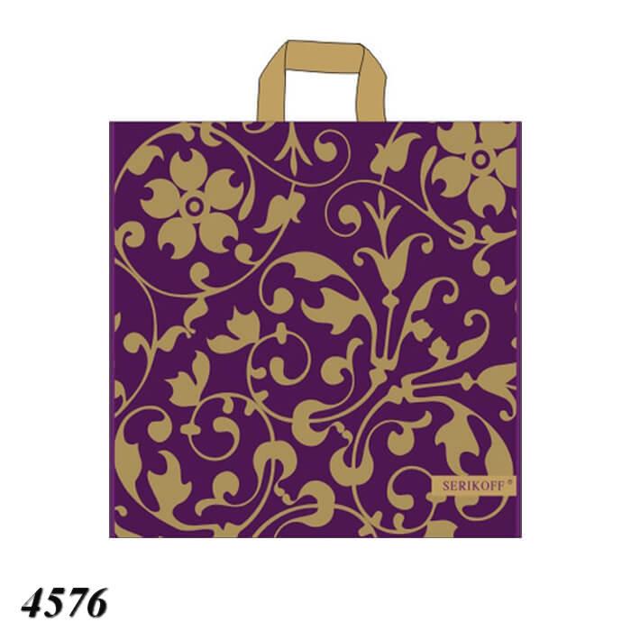 Пакет Serikoff Візерунок баклажан 40х47 см (25шт), фото 1