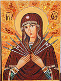 Ікона з бурштину Семістрельна Пресвята Богородиця, фото 3
