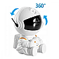 Нічник PRC лазерний проектор зоряного неба Galaxy Projector Astronaut Star Космонавт White, фото 3