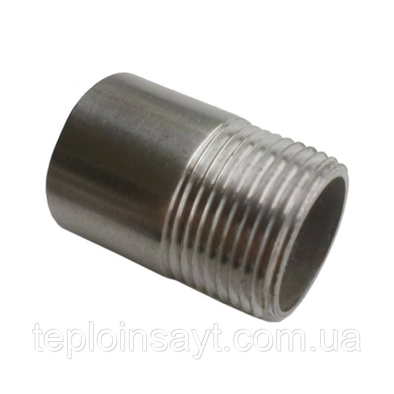 З'єднання полузгін діам. 20 сталев. з корот. різблен. 3/4"з х 20під зварюв.