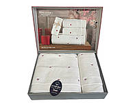 Набір махрових рушників Gestepe Love Lilac мікрокоттон 50-90 см, 70-140 см білий
