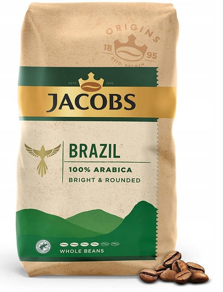 ОРИГІНАЛ! Кава в зернах Jacobs Brazil 1кг, 100% Арабіка