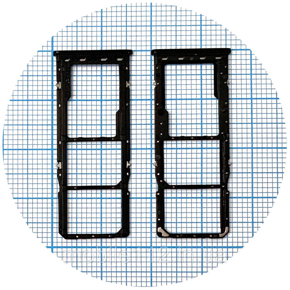 Тримач SIM карти Samsung Galaxy M31 M315F (чорний на 2 SIM + MicroSD), фото 1