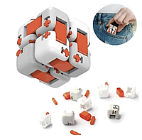 Игрушка антистресс, конструктор кубик рубик Xiaomi Mi Fidget Cube Цвет белый с красным в коробочке