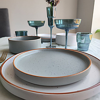 Плоская тарелка с прямым бортом Юпитер 20см красивые тарелки сервировочные круглая тарелка с бортиками