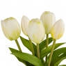 Штучні квіти. Букет сіліконових тюльпанів, білий. 30 см, фото 2
