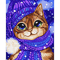 Картина по номерам (набор для росписи) Животные "Кот в шапке", 40*50 см., SANTI 954732