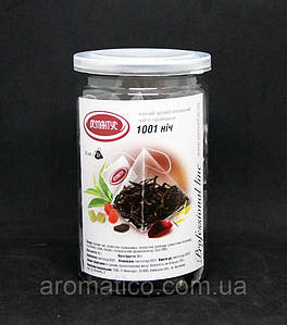 Чай чорний ароматизований в банці 1001 ніч 20*2г, пірамідки