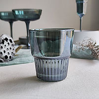 Стакан стеклянный 250 мл Гринвиль стаканы из цветного стекла голубой стакан низкий красивые стаканы из стекла