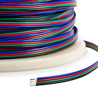 Кабель плоский 22AWG 4х0,35 мм2 для RGB світлодіодної стрічки SMD5050, SMD3528