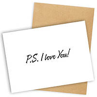 Открытка с конвертом P.S. I love you!