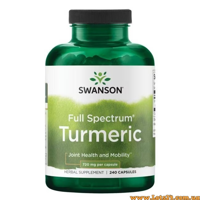 Куркумін 240 капсул для підвищення потенції тестостерону зниження естрогену інсуліну swanson turmeric