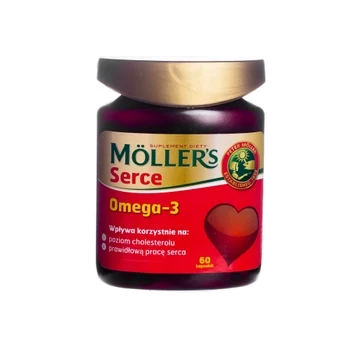 Моллерс Серце (Mollers Serce ) omega 3 60 кап.- для взрослых и детей от 6 лет, большой срок годности - фото 1 - id-p2048635244