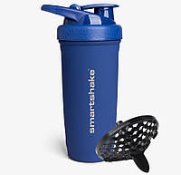 Шейкер спортивний SmartShake металевий Reforce Stainless Steel 30oz/900ml Navy Blue D_650